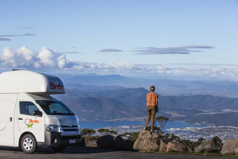 Britz campervan rental Australia and New Zealand - great view
